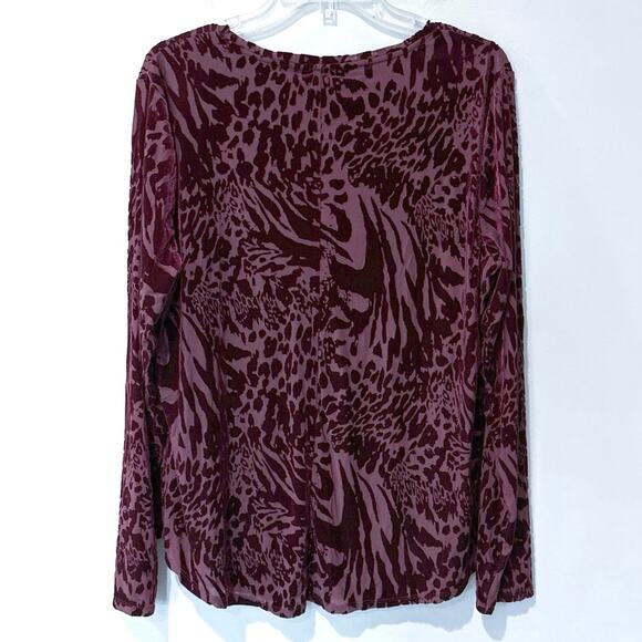 Simply Vera Wang Velvet Burnout Top Women's XL - Picture 3 of 4